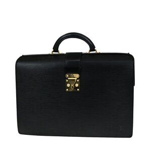 LOUIS VUITTON Serviette Fermoir Business Hand Bag Epi Leather BK